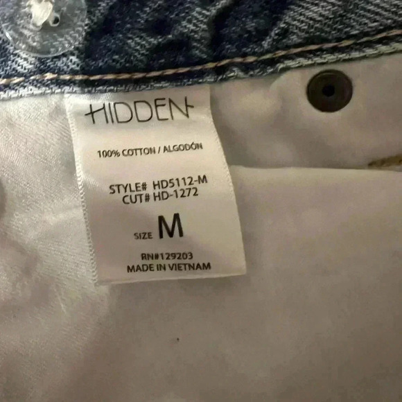 Asymmetrical jean mini skirt button fly Hidden brand Los Angeles size M (E107) - Picture 5 of 6